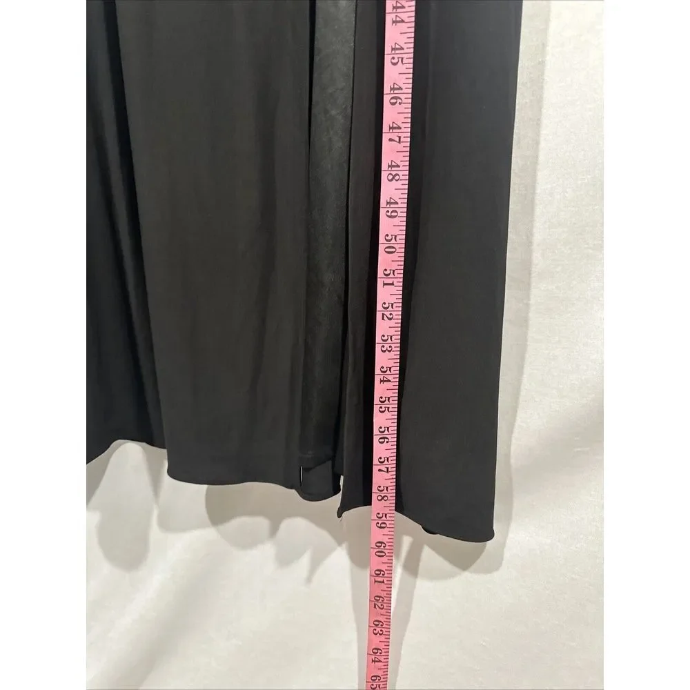 NWT $199 Betsy & Adam [ 8 ] One Shoulder Single Long Sleeve Gown‎ Black